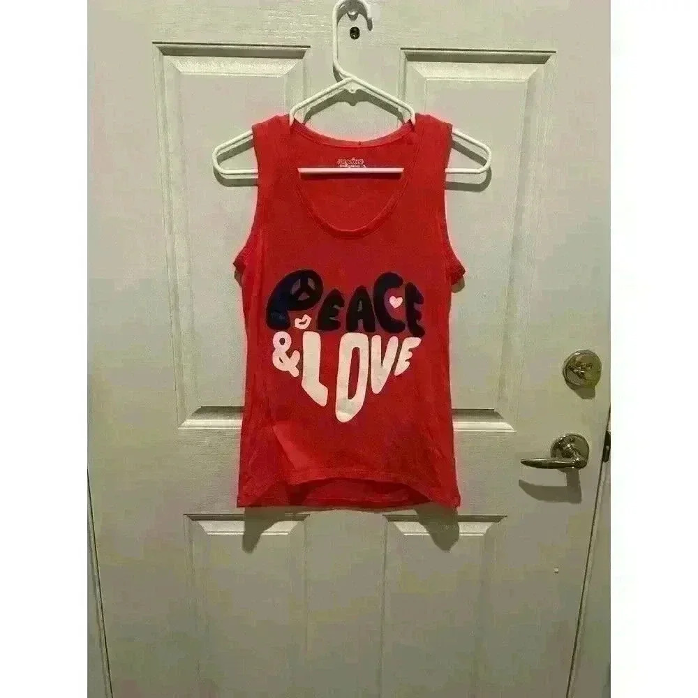 Joe Boxer Tank Shirt Red White & Blue Red Womens Size S